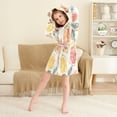 thumbnail image 3 of FORMRS Kids Bathrobe Unisex Hooded Robe Toddler Pajamas Sleepwear, Size 2-3T, Candy Grapefruit Slices, 3 of 7