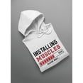 thumbnail image 3 of Installin' Muscles Men Hoodie, Male Small, 3 of 4