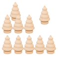 thumbnail image 3 of 10pcs Christmas Tree Wooden Unfinished Doll DIY Crafts Wooden Peg Doll Home Decoration Ornament (134523), 3 of 6