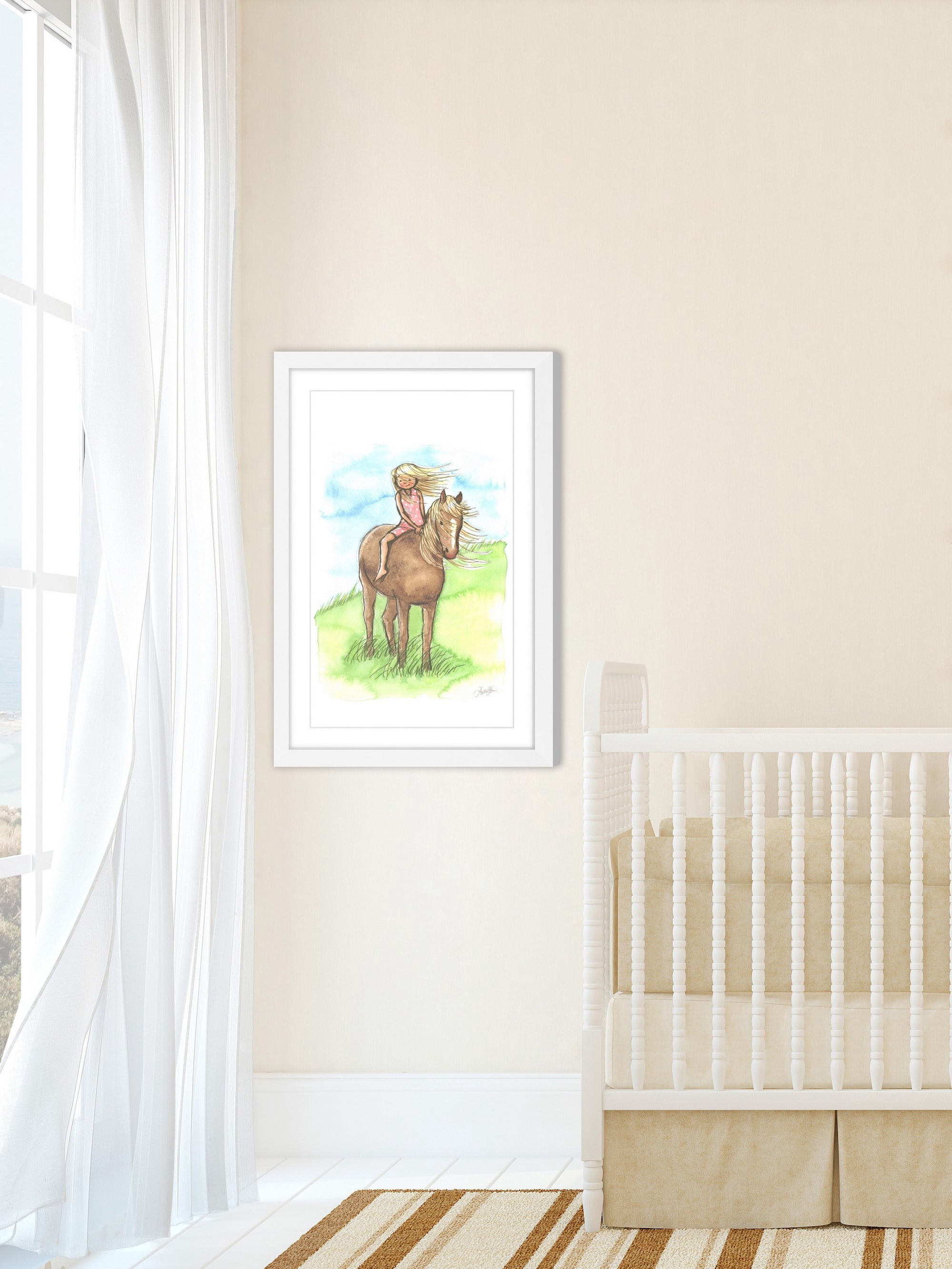 "Horse Girl" Framed Painting Print