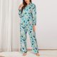 thumbnail image 2 of Balery Sea Animal Conjunto de Pijama con Estampado para Mujer, Conjunto de Dos Piezas con Manga Larga, Ropa de Dormir Suave con Bolsillos, Pijamas Cómodos-Medium, 2 of 7