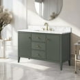 thumbnail image 4 of Vanity Art 48" Double Door Bathroom Vanity with Sink, Freestanding Storage Cabinet with Engineered Marble Top, Flip Down Tray, Drawer, and Shelf, 4 of 8