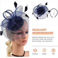 thumbnail image 2 of White Fascinator Fashion Headbands Fascinators Hat Flower Mesh Ribbons, 2 of 5