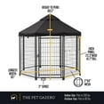 thumbnail image 4 of PET GAZEBO INDOOR AND OUTDOOR OCTAGONAL DOG KENNEL WITH POLYESTER COVER AND SIDE SUNSHADE, 5.5FT, 4 of 10