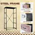 thumbnail image 4 of 4 Drawer Vertical Storage Dresser Rose gold Glitter marble lines intricate hearts Beautiful with Wood Top Fabric Pull Drawers, 4 of 8