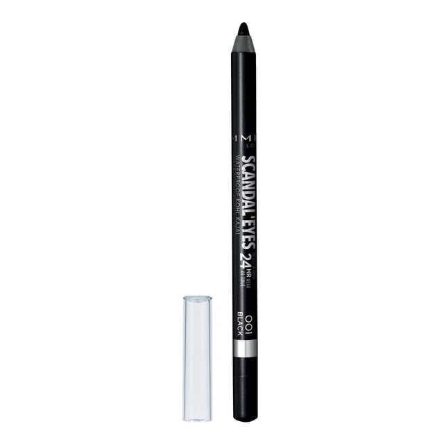 Rimmel Scandaleyes Waterproof Kohl Kajal Liner, Soft and Blendable Formula, Intense Colour, Smudge-proof Long Wear, 100% Cruelty-Free