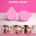 thumbnail image 5 of Huauoo 6 Pcs Makeup Sponges Set, Makeup Sponges for Foundation, Latex Free Beauty Sponges, Pink, 5 of 8