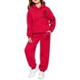 thumbnail image 4 of Girls Outfit Printed Cute Sweatshirt Indoor for Girls Breathable Wide Leg Stylish Summer Children Pants Set, 4 of 4