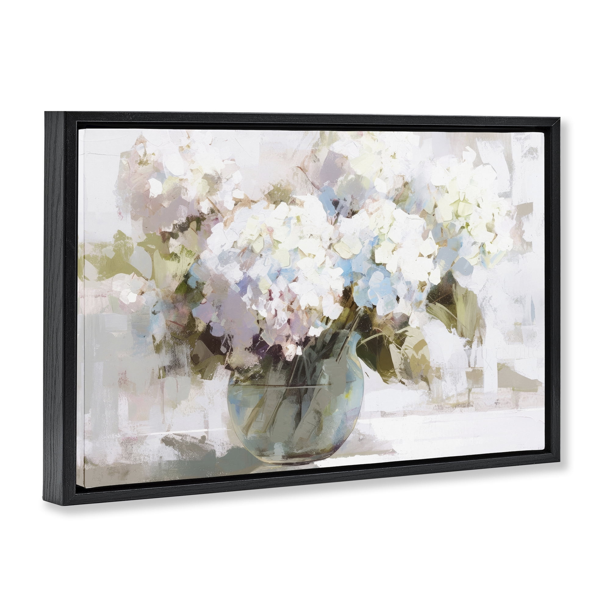 Stupell Industries Blushing Bride Garden Flowers Black Framed Floater Canvas Wall Art, design by Tina LeCour