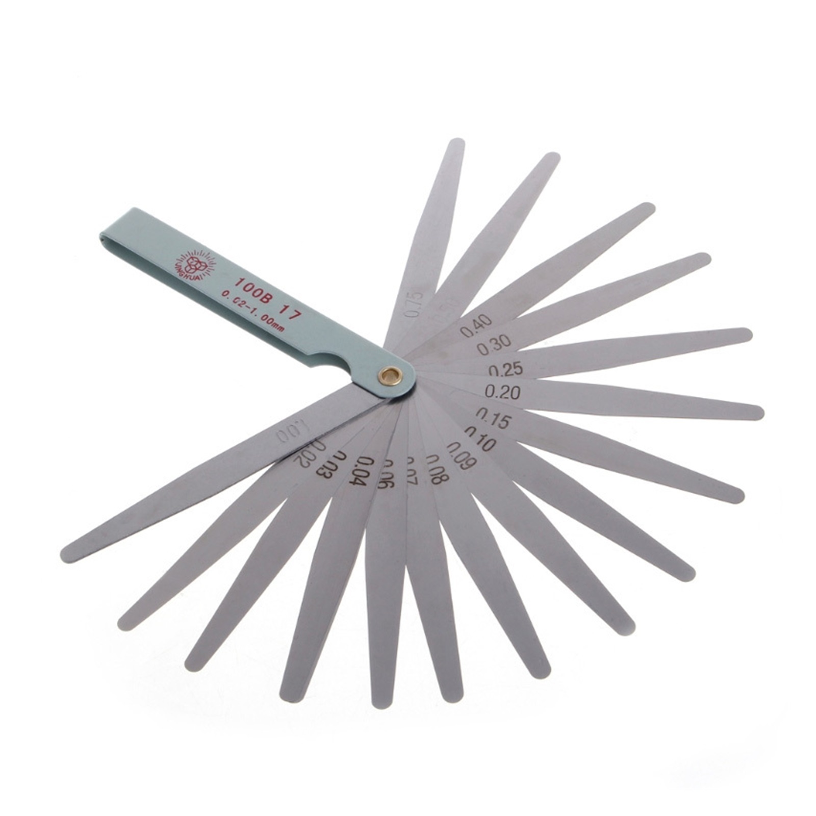 17 Blades Feeler Gauge Thickness Gauges Measurment Tool Gap Wedge For Engine Valve Adjustment 0.02-1mm Percision Measuring Tools ,Easy to Use