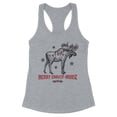 thumbnail image 1 of Merry Christmoose Tank Top Fitted Racerback Women's Small Heather Grey, 1 of 5