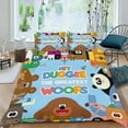 thumbnail image 2 of ¡Hola, Duggee! Conjunto de sábanas temático, trío de piezas, cómodo y amigable con la piel, diseño único, regalo de decoración para el hogar para familiares, amigos y fans,135cm *200cm, 2 of 6