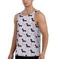 thumbnail image 2 of Gaeub Dachshund Dog Men's Athletic Tank Top, Workout Sleeveless Shirts, Running Tank Tops for Gym, Running, Training - 4X-Large, 2 of 9