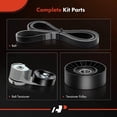 thumbnail image 3 of A-Premium Engine Serpentine Drive Belt Kit Compatible with Ford Cars - F-150 F150, F-250 F250, F-350 F350, Bronco, 1993 1994 1995 1996 - OHV 5.0L, 3 of 6
