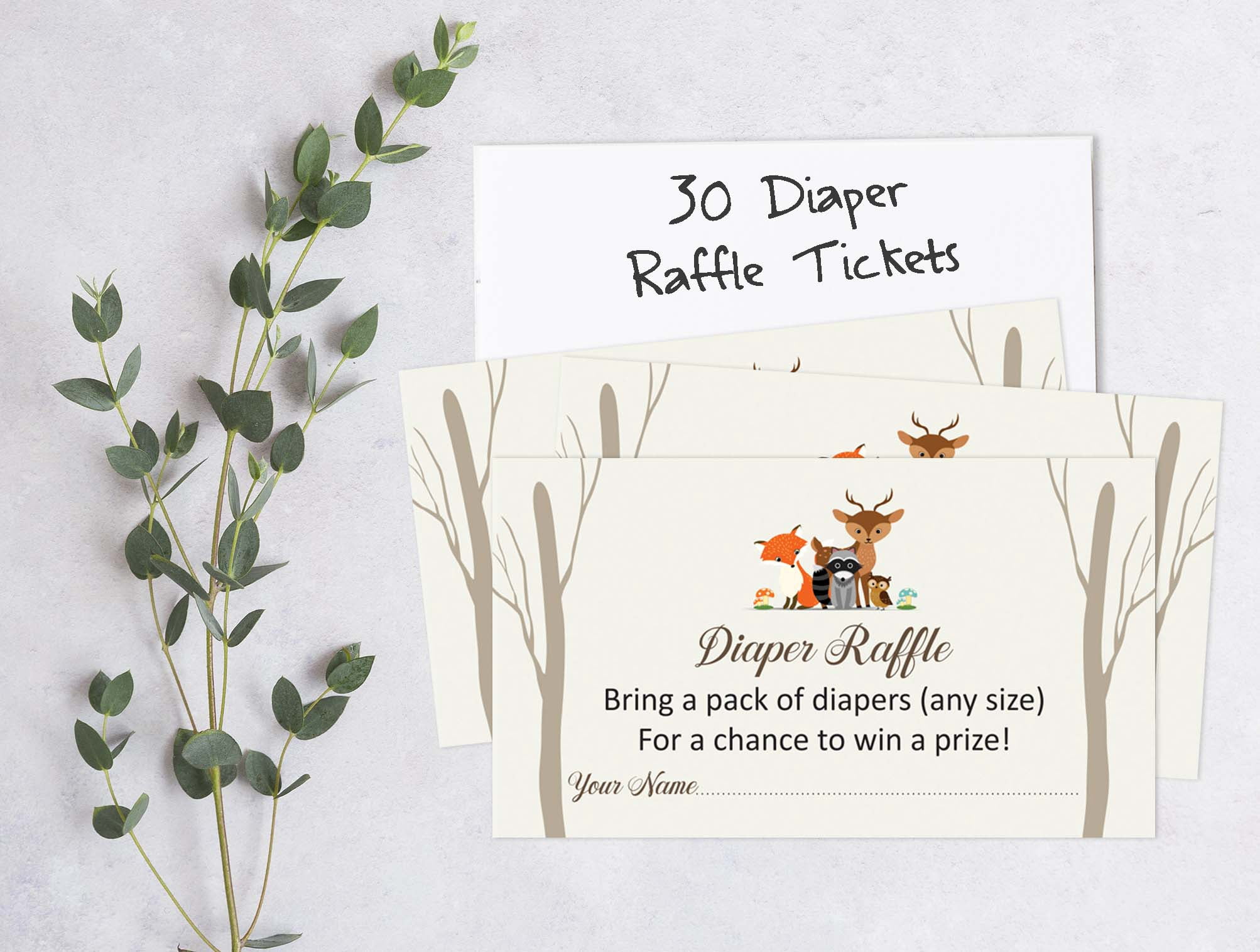 Inkdotpot Set Of 30Jungle Animals Baby Shower Invitations-Diaper Raffle Tickets And Baby Shower Book Request Cards Gender Neutral Invites Its A Boy Its A Girl
