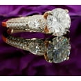 thumbnail image 4 of HeartsAndYou 4ct Round Moissanite Princess Gatsby Cocktail Engagement Ring for Women 18k Rose Gold over Silver, 4 of 9