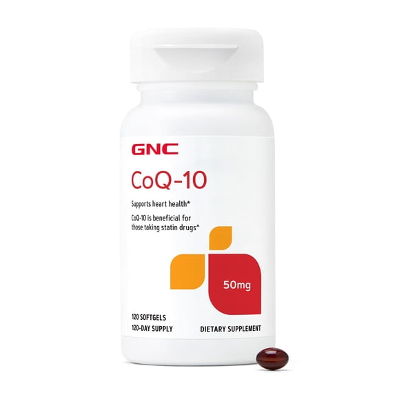 GNC CoQ-10 50mg, Supports Heart Health, 120 Count