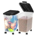 thumbnail image 1 of Recipiente de almacenamiento de comida para perros IRIS USA, 30 kg, hermético, paquete de 2, 1 of 7