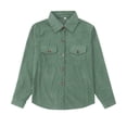 thumbnail image 6 of Mercatoo Girls Boys Corduroy Button Down Shirt Kids Casual Long Sleeve Dress Shirts Jacket with Pockets Youth Lapel Shacket Tops, 6 of 9