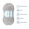 thumbnail image 3 of CBC Perfectly Posh Chenille Yarn for Knitting, Crocheting and Amigurumi - 6 Pack (7 oz / 200 g, 233 yards Each Skein), Light Gray, Gauge 5 Bulky, 3 of 9