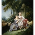 thumbnail image 2 of François Boucher 15x16 Gold Ornate Wood Frame and Double Matted Museum Art Print Titled - The Love Letter (1750), 2 of 4