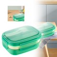 thumbnail image 2 of THLKIF Lunch Box, Lunch Container with 3 Compartments, Women's Food Preparation Container Lunch Box with Cutlery Snack/Salad/Sandwich Box Microwave/Dishwasher Safe (67 Oz), 2 of 9