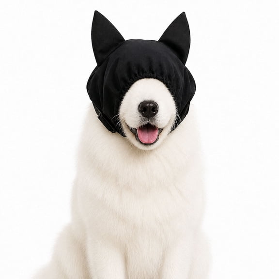 YIOYIOKAMI Dog Calming Cap, Shading Eye Cover for Grooming,Black