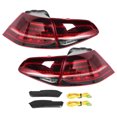 thumbnail image 3 of Taillights Assembly Led Tail Lights Reverse Light Fog Lamp Running Light VLAND RLook Full LED Dynamic Tail Lights Dark Red Lens Fit For MK7/7.5 R 20132020, 3 of 8