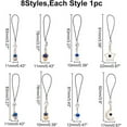 thumbnail image 2 of 8 Style Astronaut Pendant Phone Charms Strap 8pcs Star Pattern Keychain Hanging Rope Cartoon Cell Phone Charms, 2 of 5