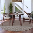 thumbnail image 3 of Boho Brown Flower Round Area Rug 8Ft Washable Large Circle Rugs for Living Room Dorm, Abstract Bohemia Pesley Floral Non-Slip Carpet Floor Mats Indoor Outdoor Carpet Runner Aesthetic Home Decor, 3 of 8