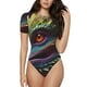 thumbnail image 1 of Fotbe Colorful Dragon Head Profile Body de Mujer con Cuello Redondo y Mangas Cortas, Sin Mangas Ajustado, Suave, Cómodo y Básico-Small, 1 of 7