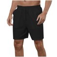 thumbnail image 2 of cfhntfmh Lounge Shorts for Men Soft Elastic Waisted Summer Shorts Big and Tall Casual Wide Leg Gym Running Activewear Clothes, 2 of 7