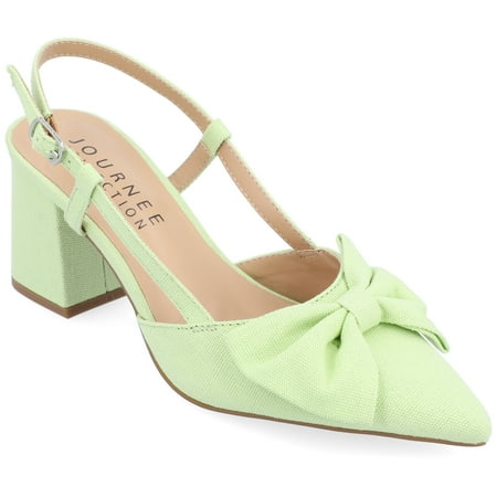 

Journee Collection Womens Tailynn Wide Width Sling Back Block Heel Pumps