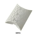 thumbnail image 3 of relayinert 50 Pieces Pillow Candy Box Paper Holiday Party Celebration Chocolates Favors Biscuit Snacks Storage Case Package for Kids Silver Pattern, 3 of 9