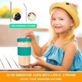 thumbnail image 3 of Boba Mason Jar S reutilizable de 22 oz con tapas y pajitas, rojo, 3 of 5