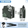 thumbnail image 3 of Dark Green Roses Printed Zipper Binder with Handle&Shoulder Strap 2 inch 3 Ring 500+300 Sheet Capacity File Folder Organizer, 3 of 8