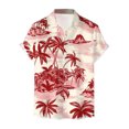 thumbnail image 4 of YUHAOTIN Male Mens Linen Shirts Short Sleeve Beach Mens Shirt Casual Loose Short Sleeved Beach Shirt Mens Hawaii Shirt Mens Beach Outfit, 4 of 4