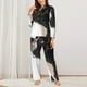 thumbnail image 2 of Balery Black And White Boston Terrier Conjunto de Pijama con Estampado para Mujer, Conjunto de Dos Piezas con Manga Larga, Ropa de Dormir Suave con Bolsillos, Pijamas Cómodos-X-Large, 2 of 7