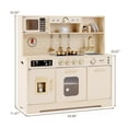 thumbnail image 4 of OLAKIDS Play Kitchen with Real Lights Sounds, Dishwasher, Coffee Machine, Wooden Pretend Cooking Toys with 17 Accessories for Boys Girls Ages 3+, 4 of 8