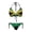 Flame Jamaica, variant on Spain Tropical Palm Tree Cheeky Bikini Sets for Women V Neck Lace Up Low Waist Lightweight Comfy Two Piece Swimsuit Bikini Bathing Suits