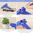 thumbnail image 4 of Emlimny Mini Hot Glue Gun,Fast Heating Hot Melt Gun 10pcs Glue Stick Hot Glue Gun Set For Quick Repair Artist DIY Art Home 20w Blue, 4 of 7