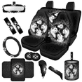 thumbnail image 2 of HUIACONG Car Seat Cover Set, with Car Armrest Cover Armrest Cushion Rearview Mirror Protector, 14 Pack Cat Star Pattern, 2 of 8