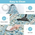 thumbnail image 6 of MJIAexp 2' x 12' Boho Floral Kitchen Runner Rug Machine Washable Runner Rug Non-Slip Hallway Runner Laundry Rug Throw Carpet for Living Room Bedroom Dining Room Entryway Kitchen Blue, 6 of 9