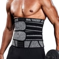 thumbnail image 1 of KIWI RATA Neoprene Sauna Workout Waist Trainer for Men Sweat Trimmer Belt with Double Tummy Control Straps, 1 of 6
