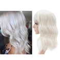thumbnail image 3 of Benehair Mix Brown Wave Curl Hair Toppers with Bangs for Women with Thinning Hair Synthetic Hair Extensions Clip in Hair Top Invisible Seamless Hairpieces 14 inches, 3 of 7