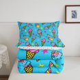 thumbnail image 5 of Manfei Cute Cartoon Ice Cream King Size Comforter Sets,Kawaii Stars Comforters King Size,Blue,Polkadot Reversible,3-Piece,1 Comforter and 2 Pillowcases, 5 of 7