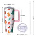 thumbnail image 2 of Winter Holiday Santa 30oz Stainless Steel Coffee Tumbler with Handle and Straw Lid, Leak Proof Insulated Travel Mug, Christmas Gift Cup, 2 of 5