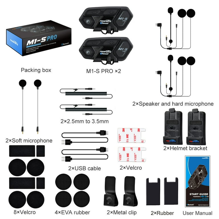 Fodsports M1-S Pro Motorcycle Helmet Bluetooth Headset, 8 Fodsports M1-S Pro Motorcycle Helmet Bluetooth Headset, 8