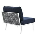 thumbnail image 4 of Modway Stance Modern Fabric & Aluminum Outdoor Armless Armchair in Navy, 4 of 7