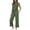 Green, variant on Spring Summer 2 Piece Lounge Sets For Women Sleeveless Crew Neck Top Wide Leg Pants Travel Beach Vacation Outfits Solid Tracksuits